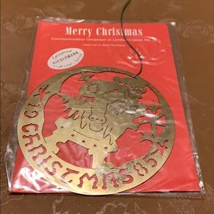 Biedermann vintage brass Christmas ornament 1985